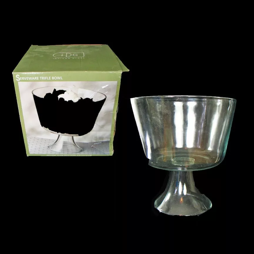 Large glass trifle clearance bowl
