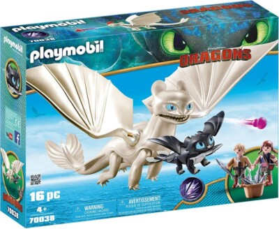 PLAYMOBIL 70038 Light Fury With Baby Dragon and Children for sale online |  eBay