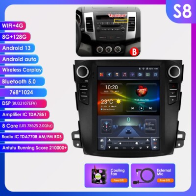 9,7'' Android Autoradio Carplay Für Mitsubishi Outlander 2 2006-2012 GPS 8+128GB