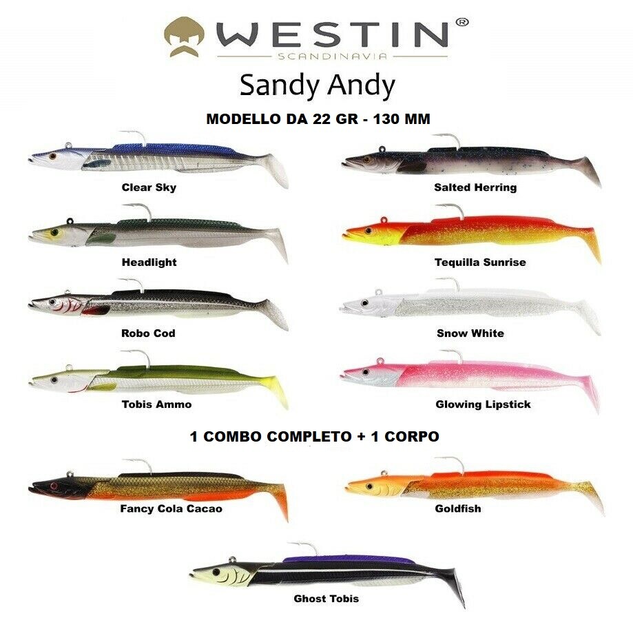 WESTIN Sandy Andy Jig 10cm 12g Robo Cod 2+1pz