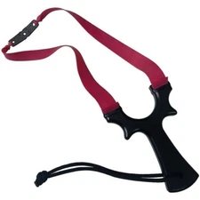 EZSHOT Pocket Champ Slingshot With Two High-Performance Flat Bands Amber Belt