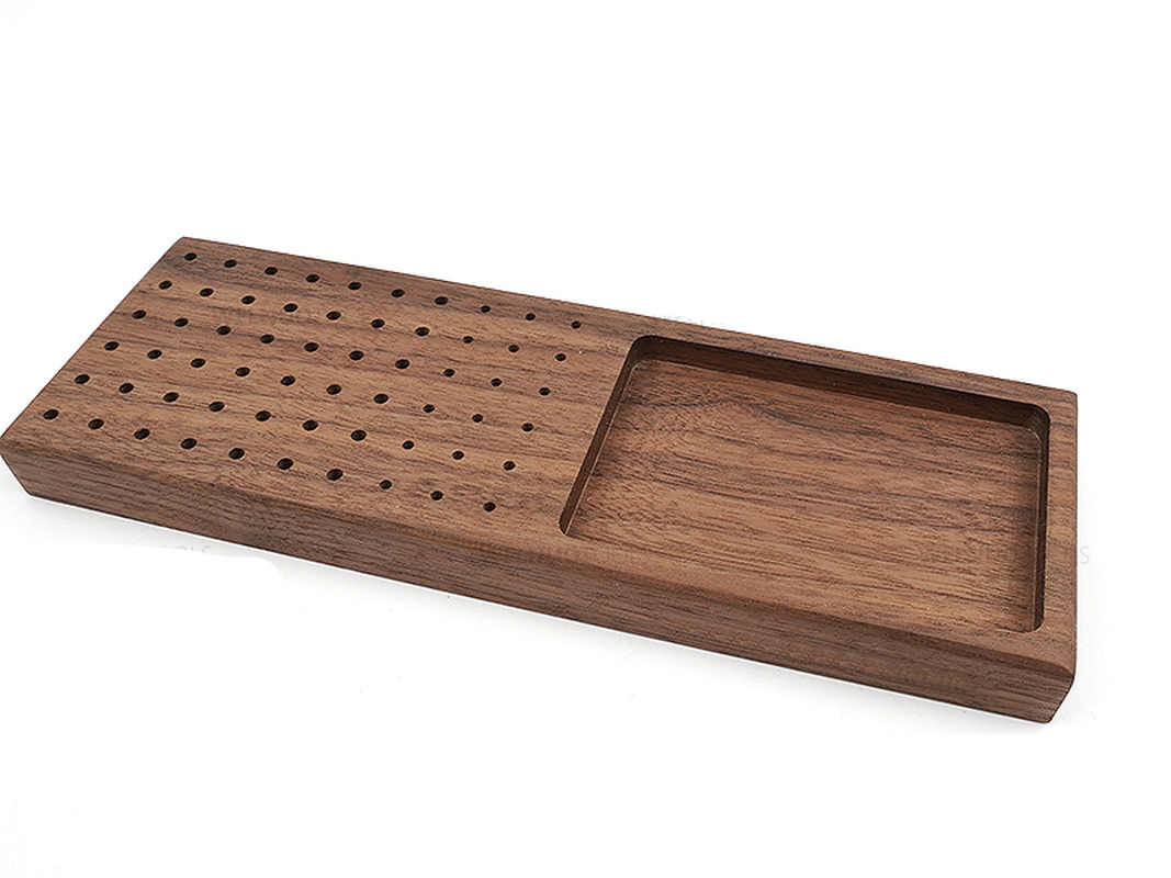 Kit de herramientas de reparación de viento de madera de saxofón pieza - Estuche de almacenamiento de herramientas madera de nogal EE. UU. NUEVO