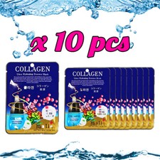 Malie Korean Collagen Face Mask Sheet Pack Hydrating Skin Care 10pcs