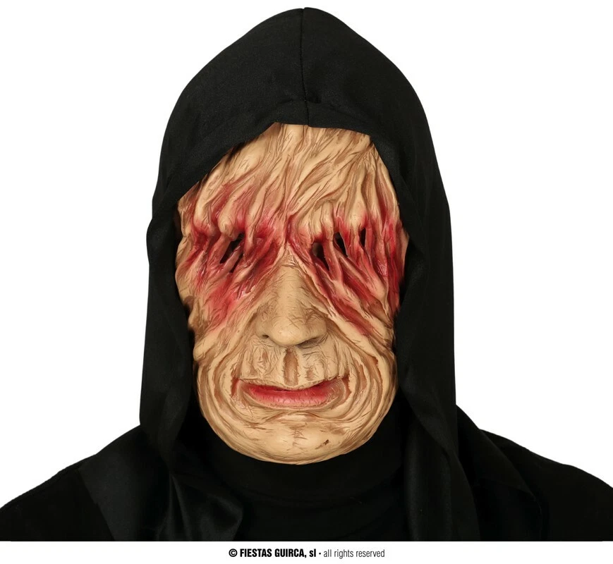 Halloween Geschmolzener Gesichtsmaske Mit Kapuze Kostüm Horror Scary - Bild 1 von 1