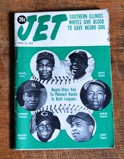 VTG Apr 16 1959 Jet Magazine Banks Mays Aaron Doby Minoso Howard HOF Black RARE