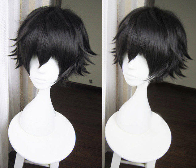 Bungo Stray Dogs Edogawa Ranpo Cosplay Wig Wig Black Black Short
