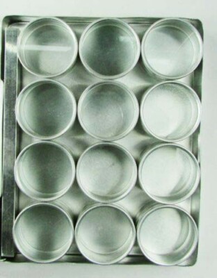 Put Box 1er Pack 12 Stück / 40 mm Aluglas mit Glasdeckel Set Big Size