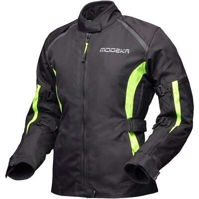 Ladies Motorcycle Jacket 40 - Modeka Luana Lady - Waterproof Black-Orange