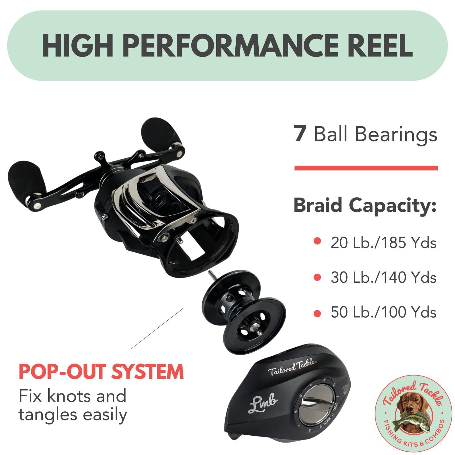 Tailored Tackle Fishing Rods Reels Multispecies Spinning Combo