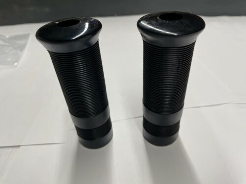 Empuñaduras negras para bicicleta de calle Yamaha Shorty Chopper estilo vintage 1" 110 mm - Imagen 3 de 4
