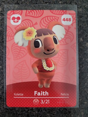 Animal Crossing Amiibo Cards Series 5 Nintendo Faith 448 in Plastic Sleeve  | eBay