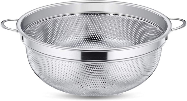 Sieb, Haware Edelstahl KüChensieb Nudelsieb Mit Griff, 20Cm Mikroperforiertes Ab-image