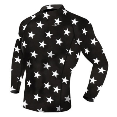 Take Five Mens Skin Tight Compression Base Layer Running Shirt S~2XL Star 069