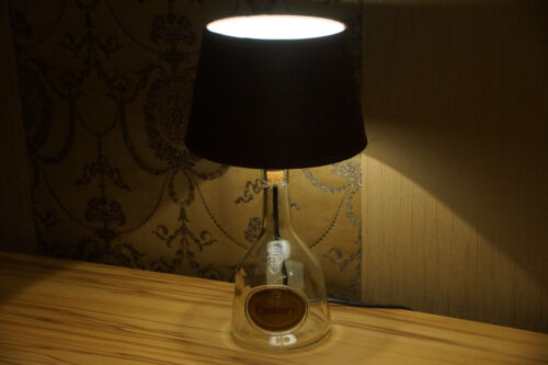 LED-Tischlampe aus echten Osborne Carlos I Brandy Flasche,Lampe Braun Rund - Bild 1 von 2