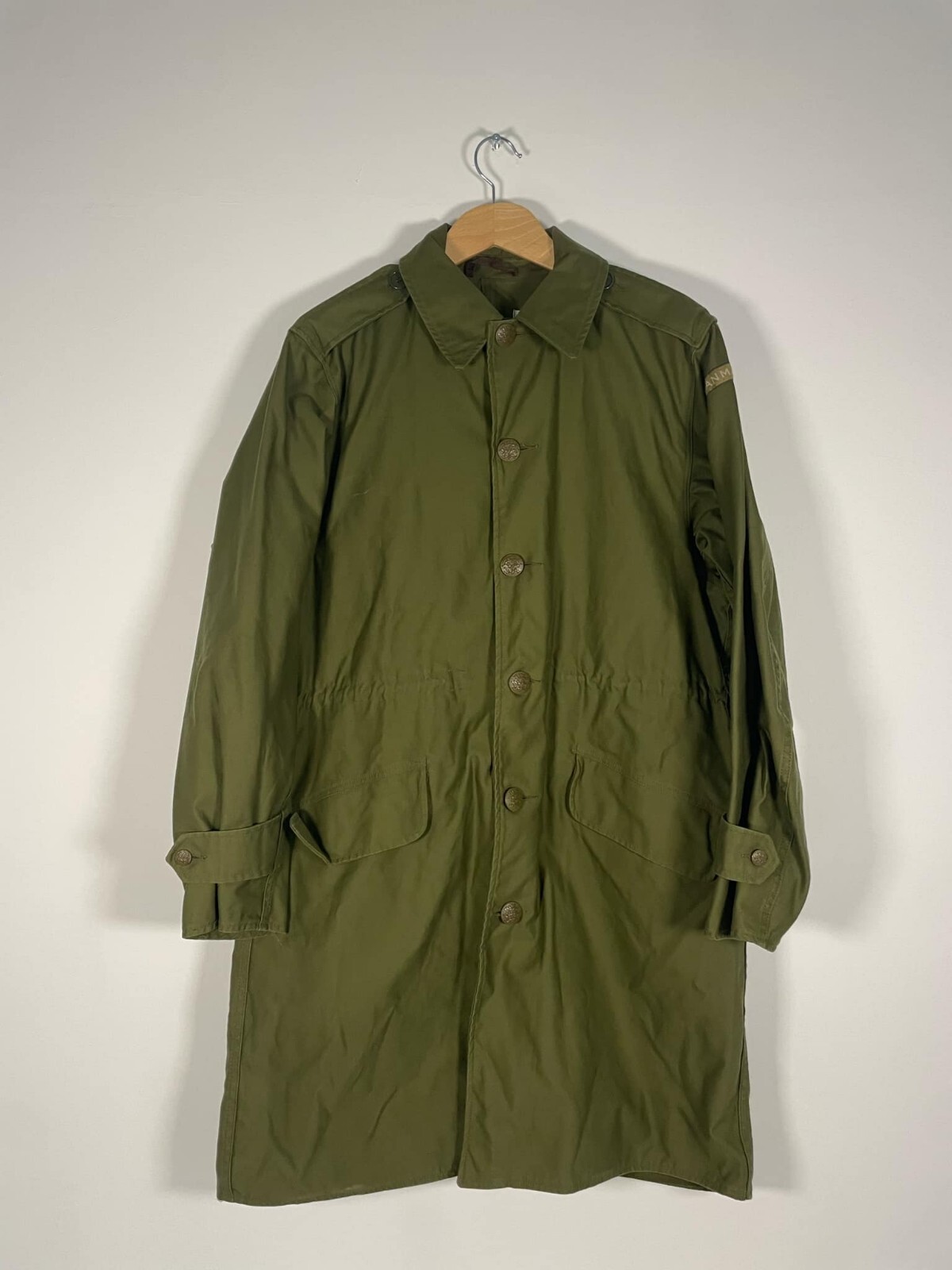 Vintage 1970's Danish Army Field Coat 7183 9602 (Size: Picture)