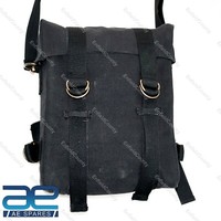 FüR Royal Enfield 350 CC 500 CC Canvas Satteltaschen Schwerlast Schwarz Aes
