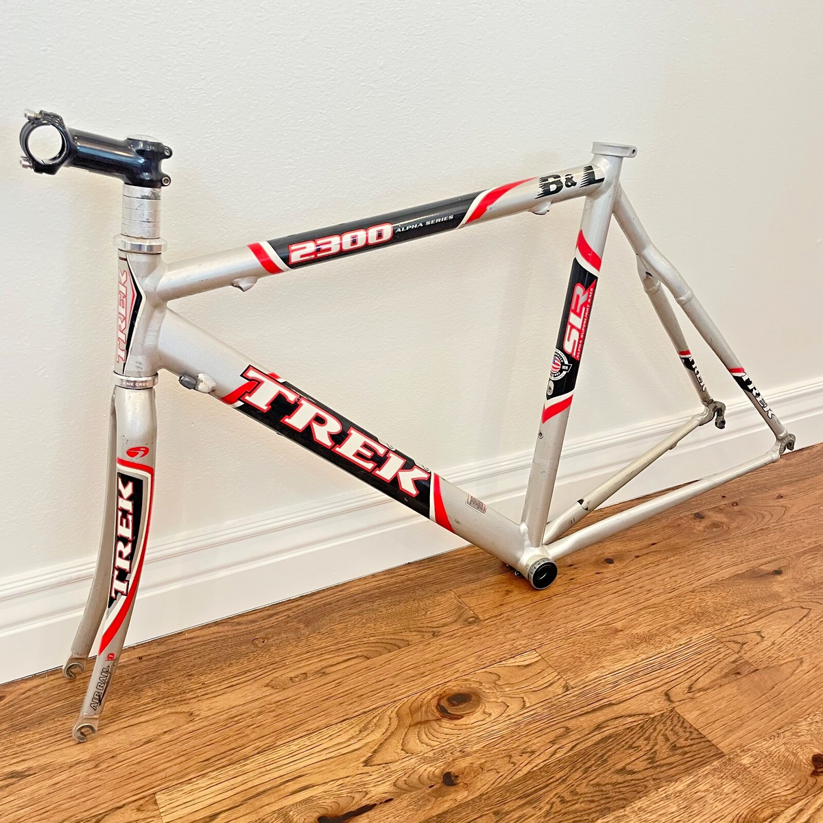 TREK 2300 SLR Frame Set Road Bike 55cm Aluminum Silver Vintage