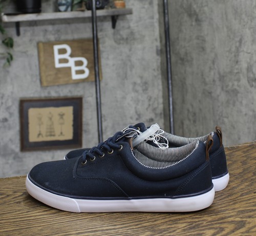 Goodfellow & Co Mens Brady Low Top Flats Lace Sneakers 86802321 Navy Blue 9.5 - Picture 2 of 10