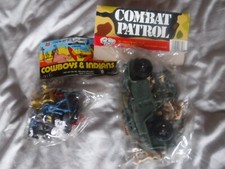 Cow boys and indians 1985 Jak Pak INC and Combat Patrol army Figures New