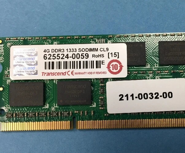 NEW 4GB DDR3 1333MHz SODIMM PC3-10600 CL9 Transcend JM1333KSN-4G - Image 3 of 3