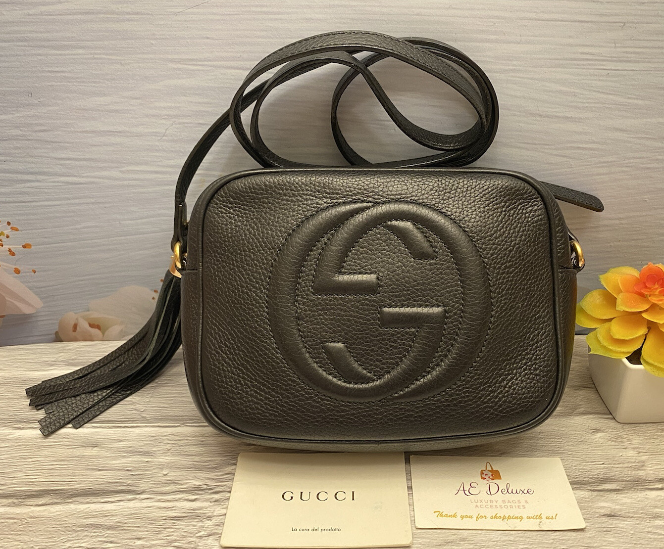 🌸GUCCI Soho Disco Leather Crossbody Shoulder Bag Purse (308364 | eBay