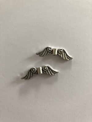 50 x Tibetisches Silber Engelsflügel Zwischenring Perlen Schmuck Teile Charms 23mm 