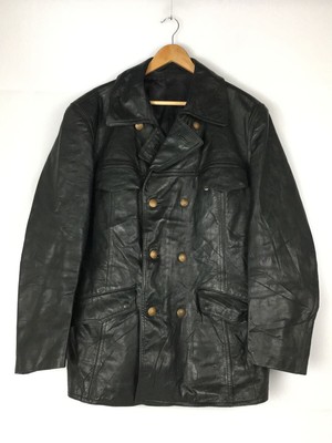 50S 60S/Germany/Leather Jacket Blouson/-/Leather/Black 123 | eBay