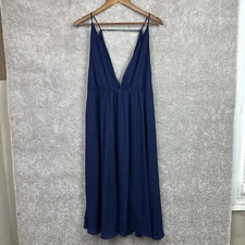 True Decadence Maxi Dress Women Size 12 Navy Blue Evening Event Formal Party