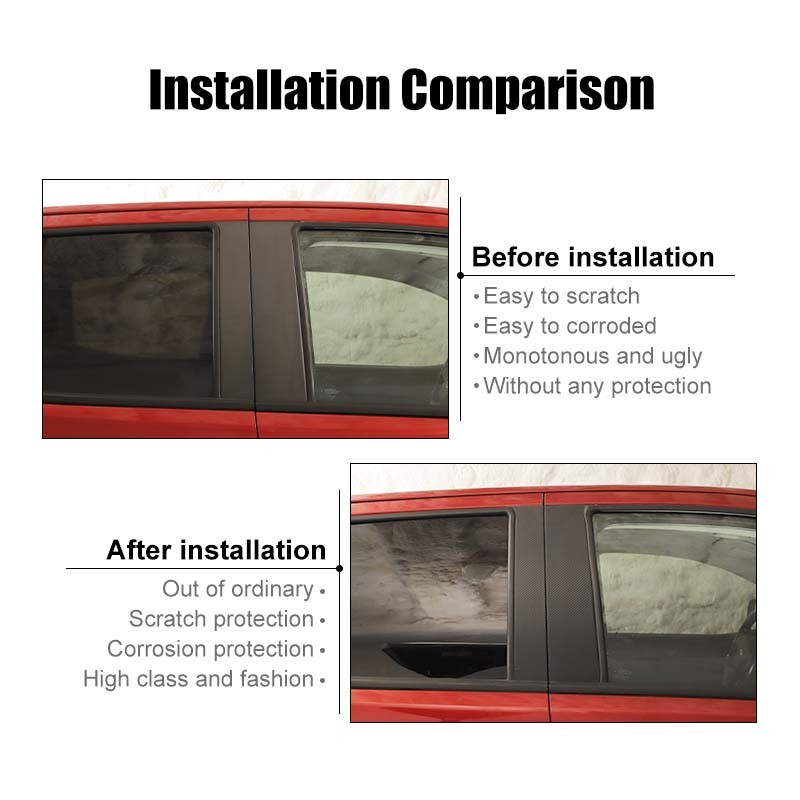 Car Window B Pillar Posts Trim Sticker Decal for Chevy Colorado/GMC CANYON 2015+