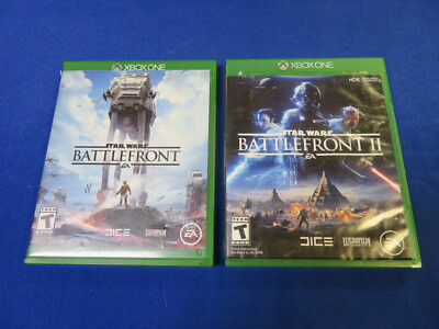 Star Wars Battlefront 1 & 2 II (Microsoft Xbox One) Both 2 Games LOT  Set
