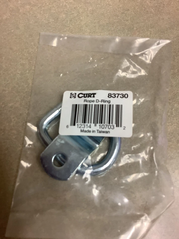 Cuerda CURT 83730 Anillo en D Acabado de Zinc a Granel para Gestión de Carga - 1200lbs. Capacidad Foto 3 de 3