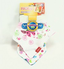 New Nuby Reversible Baby Teething Soft Bibs Baby Dribble Bandana Bib