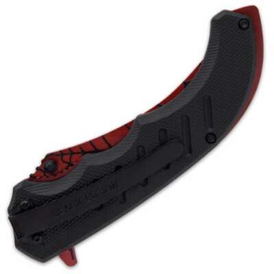 Black Legion 6pc Red Widow Spider Web Knife Set - Folding Throwing