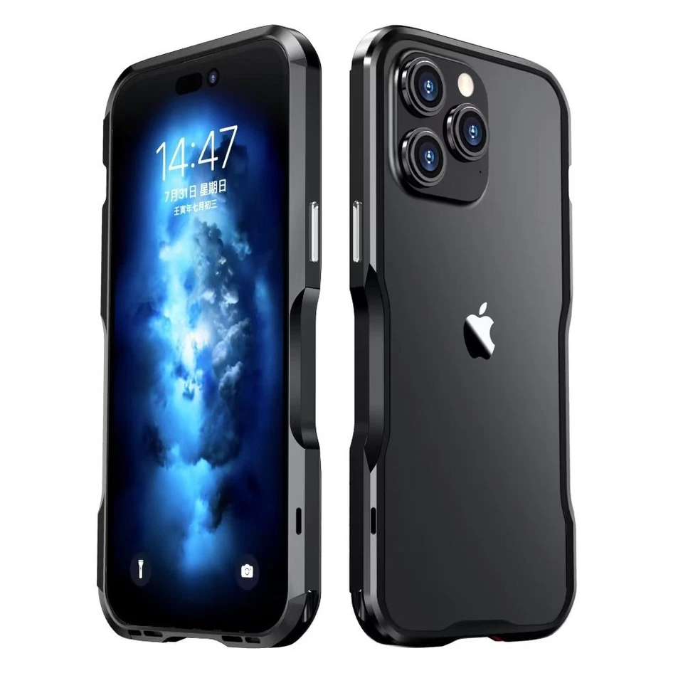 Luphie Lujo Incisivo Aluminio Metal Marco Parachoques Estuche Cubierta Para iPhone 7 15 16 Foto 4 de 4