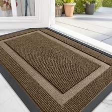 All-Season Front Door Mat Waterproof Sturdy Rubber Low Profile Easy Clean