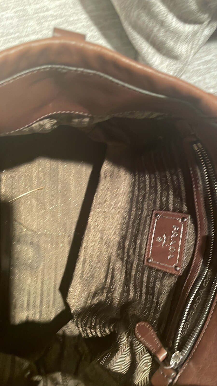 Authentic PRADA  Bag in rich brown leather - image 5