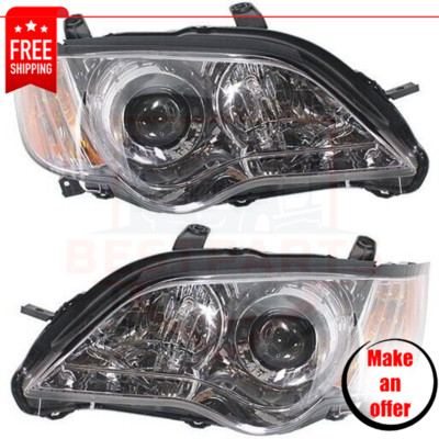 Headlights SU2502133 SU2503133 set of 2 pc pair for 2008-2009 Subaru Outback