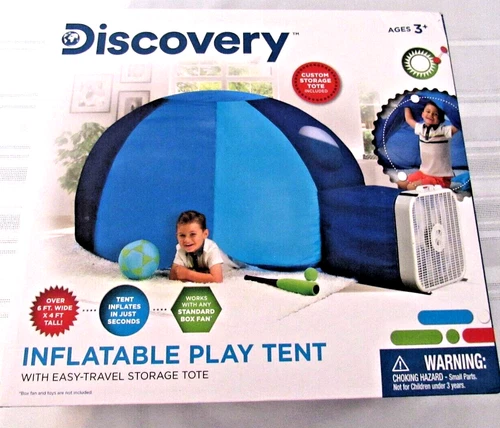 Discovery Kids Inflatable Play Tent with Easy Travel Storage Tote New In Box