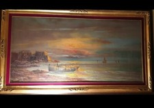 QUADRO OLIO SU TELA  80X170 CON CORNICE,  DI REMO TESTA  PITTORE DEL NOVECENTO..