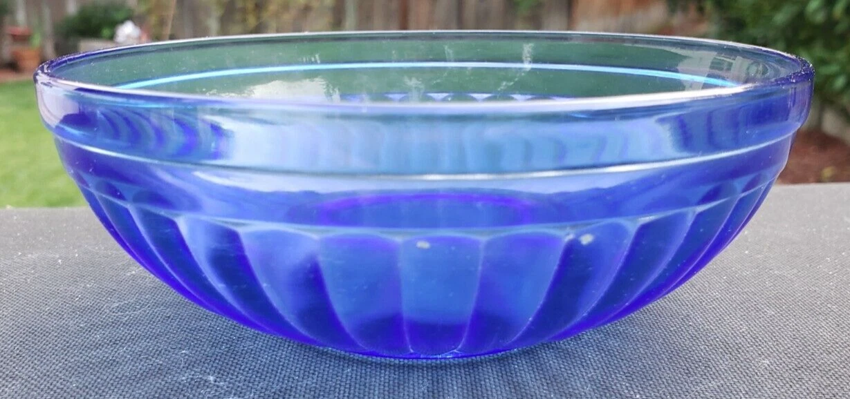 Cobalt Blue Aurora Cereal Bowl   Hazel Atlas