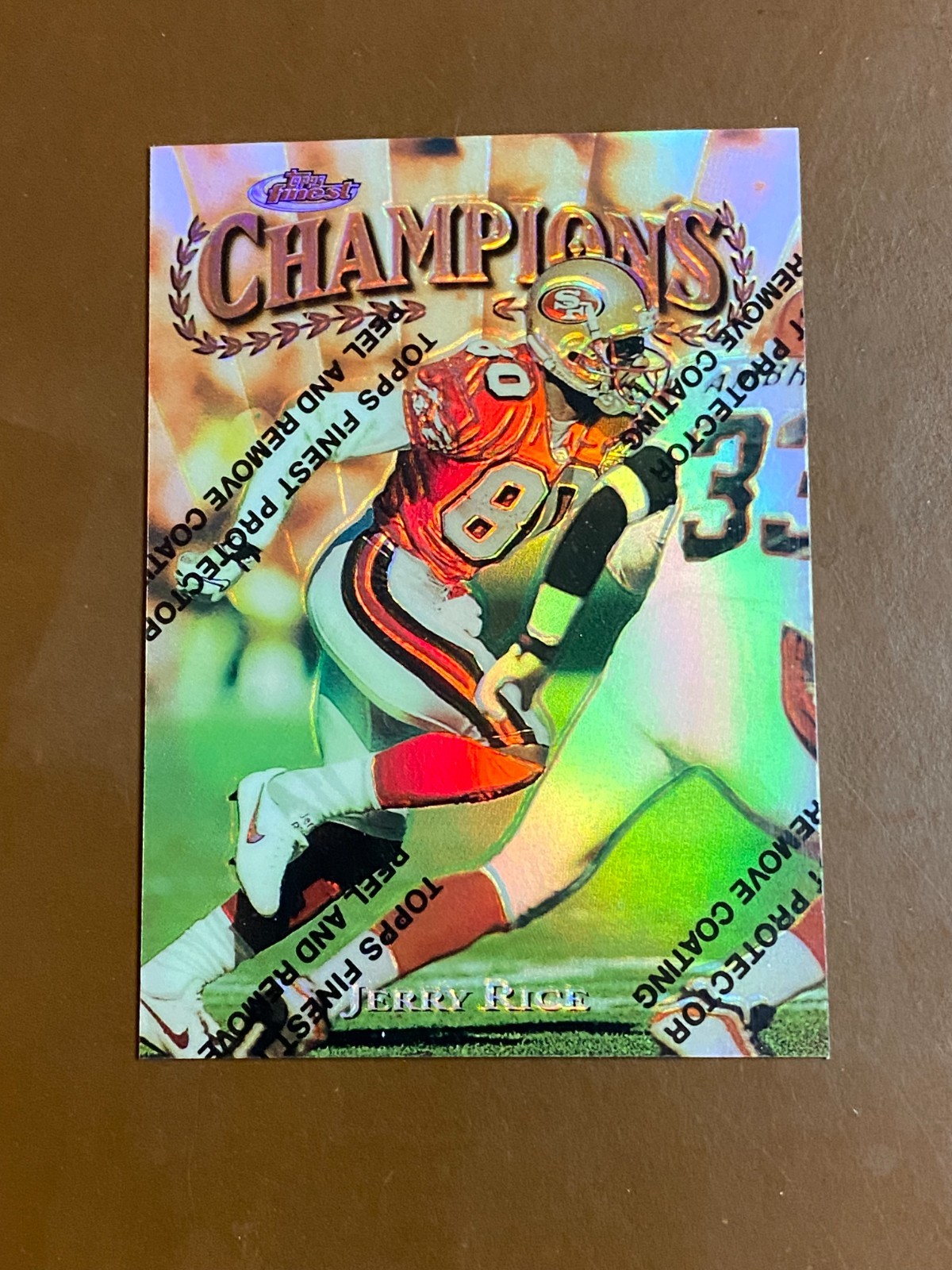 1997 Topps Finest Refractor Jerry Rice #220 Nice W/Peel