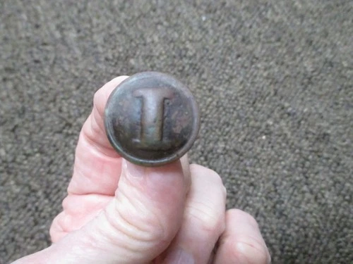 Civil War Dug Relic Confederate CS Cast 'I' Infantry Button-Chickamauga, Georgia