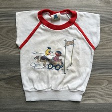 Vintage 70s 80s Sesame Street Bert Ernie Toddler Mesh T Shirt Size 3T USA RARE