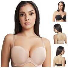 Panache Faith Bra Moulded Seamless Plunge Underwired Womens Lingerie 10666