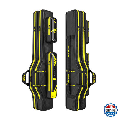 Fishing Rod Case 51in Double-Layer 1680D Heavyweight Oxford Fishing Pole Case &