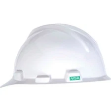 MSA V-Gard Hard Hats Front Brim 1-Touch Suspension White 10057441 MSA Safety