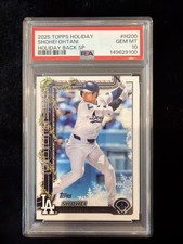 2025 Topps Holiday Shohei Ohtani PSA 10 #H200 Holiday Back SP Variation Dodgers