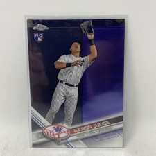 2017 Topps Chrome #169 Aaron Judge RC Rookie Card Yankees Fielding. rookie card picture