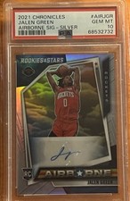Jalen Green RC 2021 Chronicles Airborne Signatures Silver Auto /25 POP 4 PSA 10