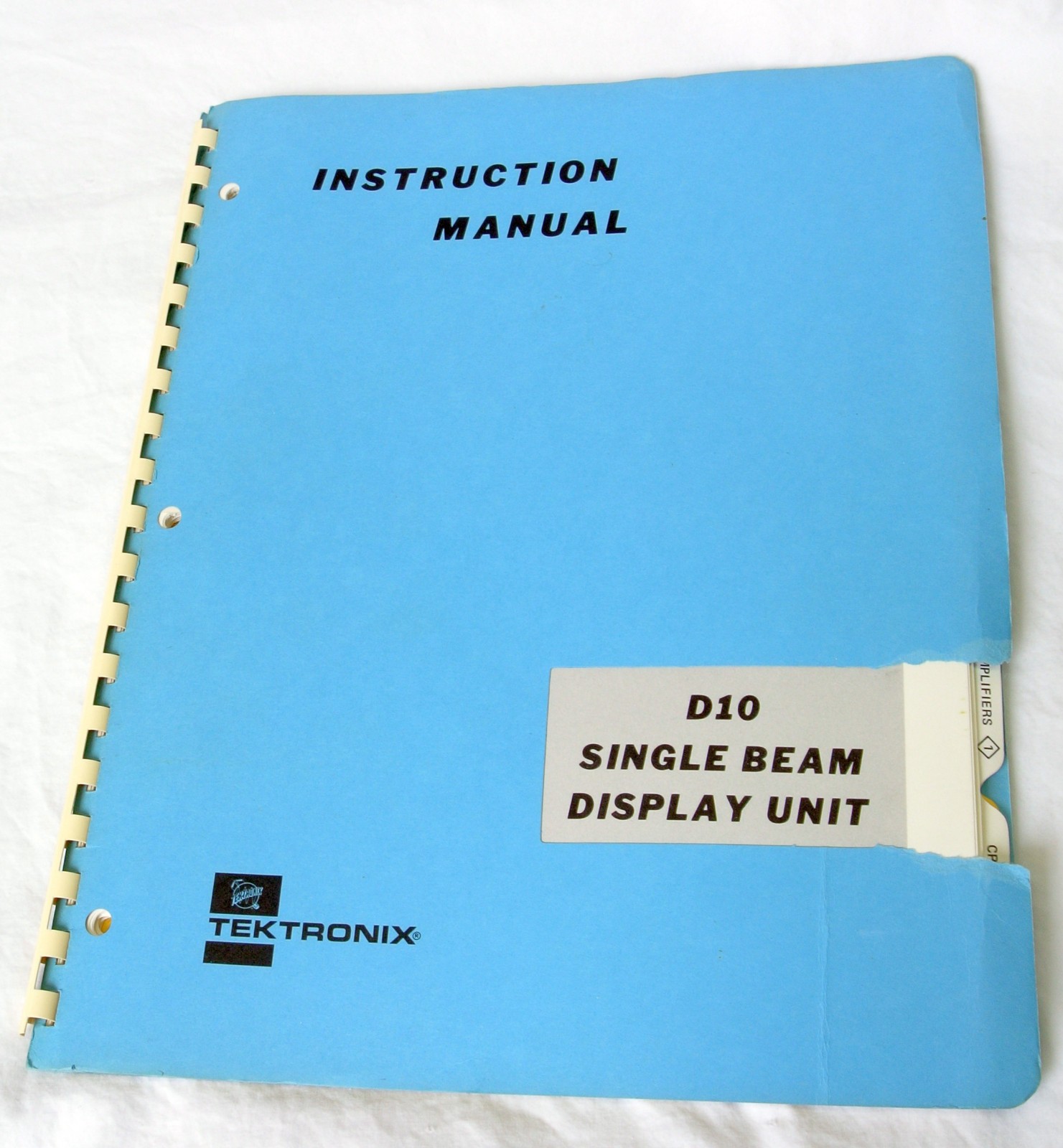 Tektronix D10 Display Unit Operator + Service Manual Vintage